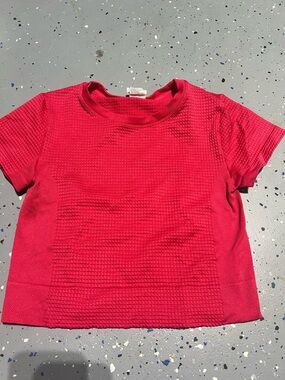 all in motion Hot Pink Textured Short Sleeve Top
